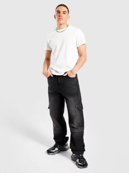 Hoodrich Spodnie Cargo Denim Script czarne
