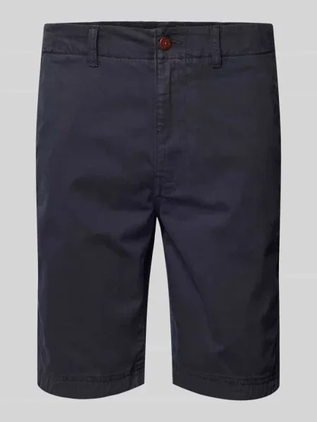 Szorty chinosy o kroju regular fit z bocznymi wpuszczanymi Superdry granatowe