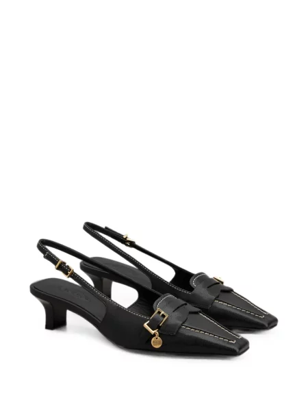 Pantofi cu toc Tod's din piele slingback negru
