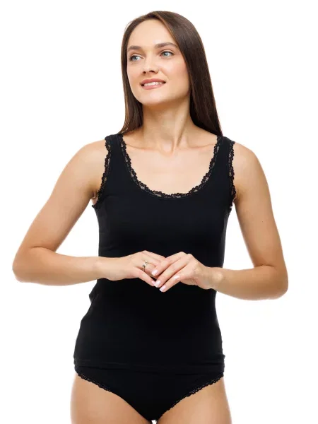 Майка для дому Наталюкс бамбук чорний