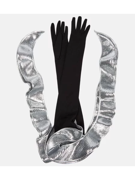 Długie rękawiczki David Koma czarne