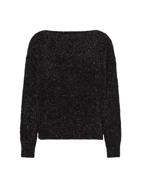 Lniany sweter Niu' czarny