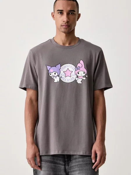 Converse T-shirt x HELLO KITTY szara