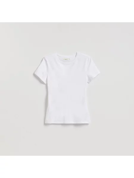 Reserved Tričko slim fit bílá