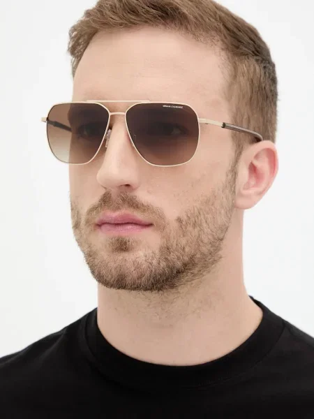 Слънчеви очила Armani Exchange мъжки златисто