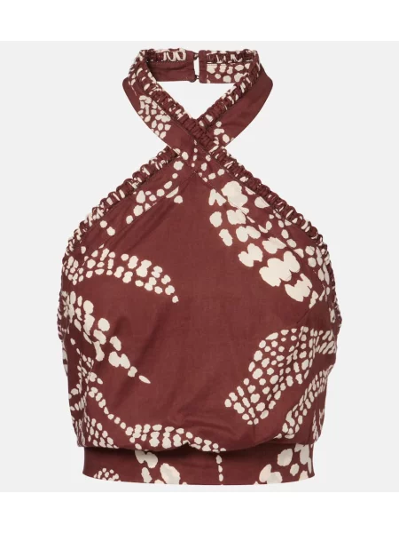Cropp top Poupette St Barth cu imagine maro