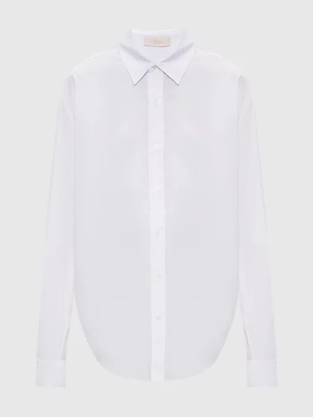 Сорочка Cratere з контрастним принтом Ssheena біла