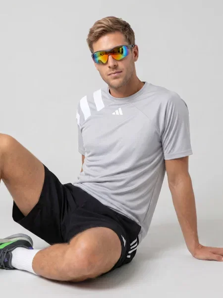 Tricou Adidas din jerseu gri