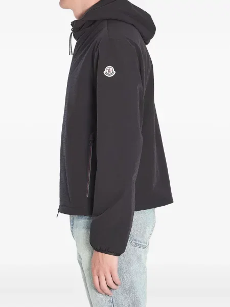Geacă Moncler cu glugă negru