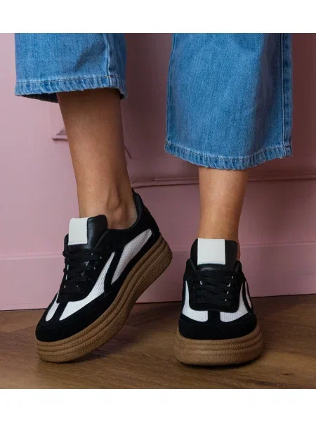 Sneakerși Gemre chunky negru