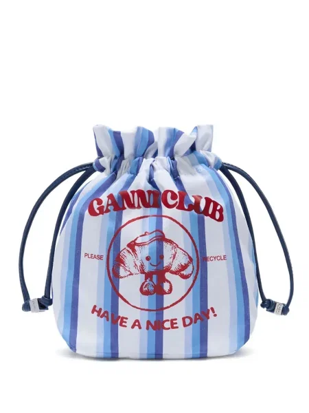 Geantă bucket Ganni alb