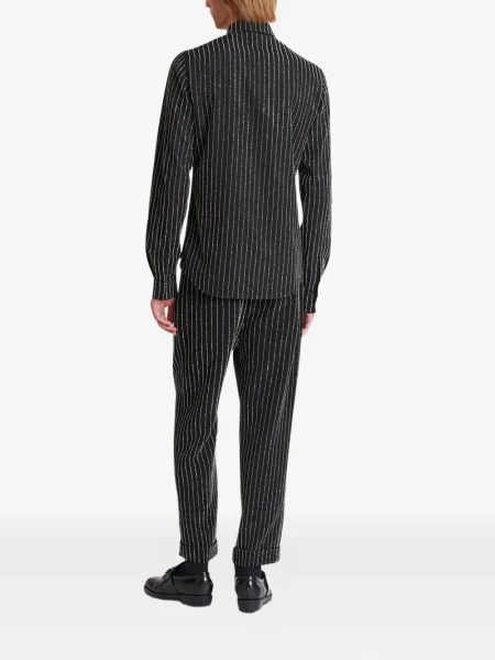 Cămașă cu dungi Balmain cu dungi de cristal negru