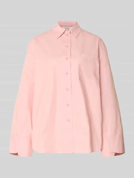 Bluzka koszulowa o kroju oversized z brustaszą model Demi' Topshop różowa