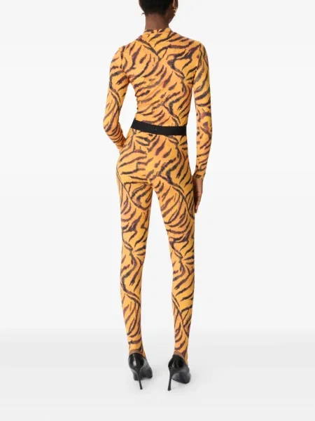 Golf golf Marine Serre z nadrukiem w tygrysie prążki pomarańczowy