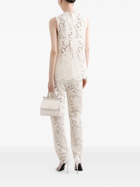 Top Dolce & Gabbana din dantelă alb
