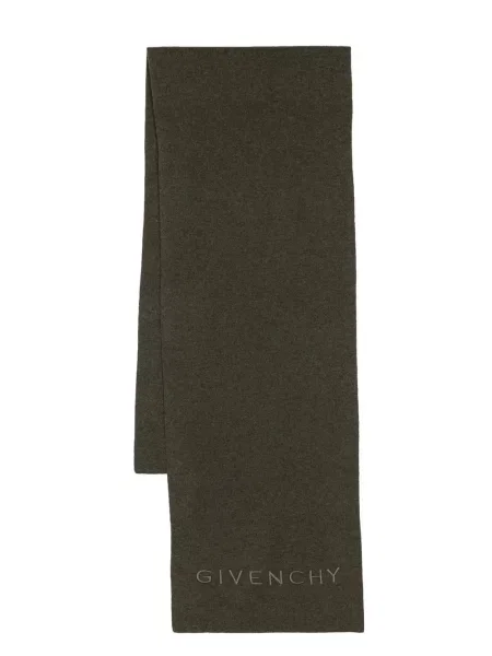 Fular Givenchy cu broderie de lână verde