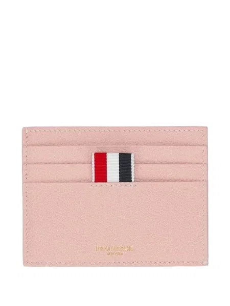 Kožená peněženka Thom Browne růžová