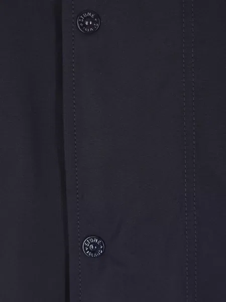 Geacă Stone Island cu glugă cu strasuri albastru