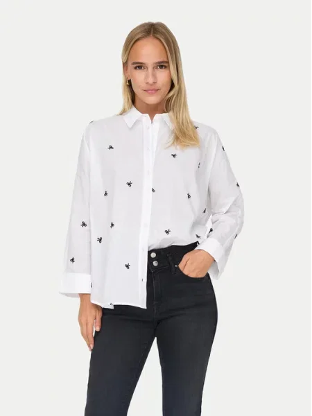 ONLY Πουκάμισο Box Fit λευκό