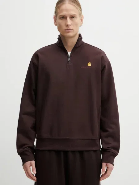 Bluza z wyhaftowanym logo Carhartt Wip brązowa