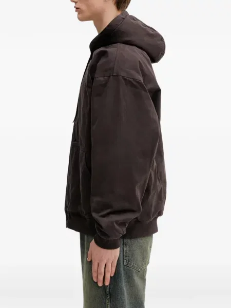 Sneakersy Adidas Predator w paski z dekoltem w serek z kapturem różowe