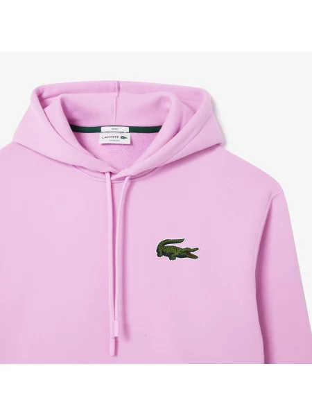 Lacoste Bluza Dresowa Unisex Loose Fit Z Kapturem I Bawełny Organicznej biała