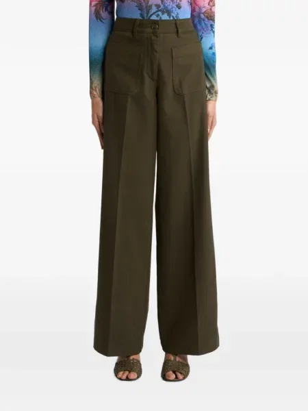 Blugi cu picior larg Etro stretch verde