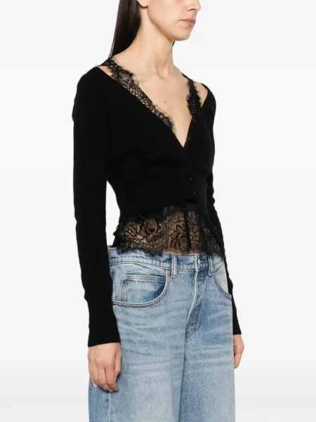 Cardigan Ermanno Scervino din dantelă negru