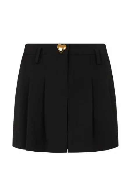 Pantaloni scurți Moschino cu motiv cu inimi negru