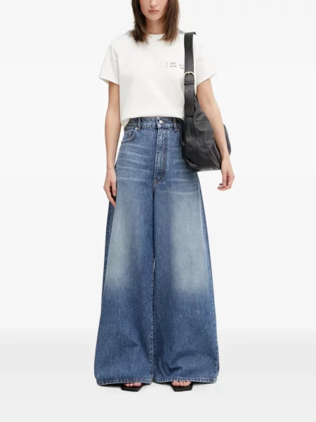 Blugi cu picior larg Sportmax albastru