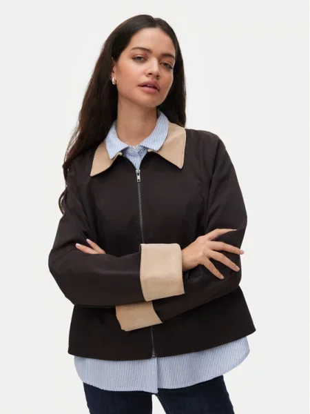 Vero Moda Μπουφάν μεταβατικό Vicky καφέ