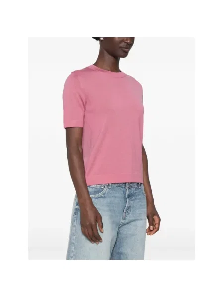Dzianinowy sweter Weekend Max Mara różowy
