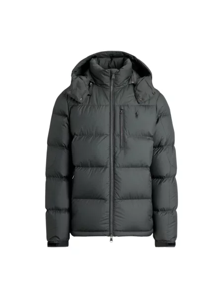 Kurtka puchowa o kroju regular fit z wyhaftowanym logo Polo Ralph Lauren szara