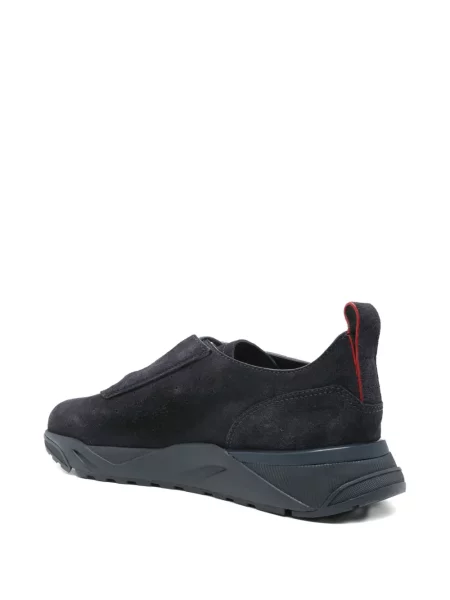 Sneakerși Santoni din piele de căprioară albastru