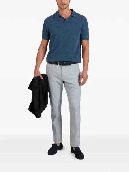 Pantaloni Slowear în carouri albastru