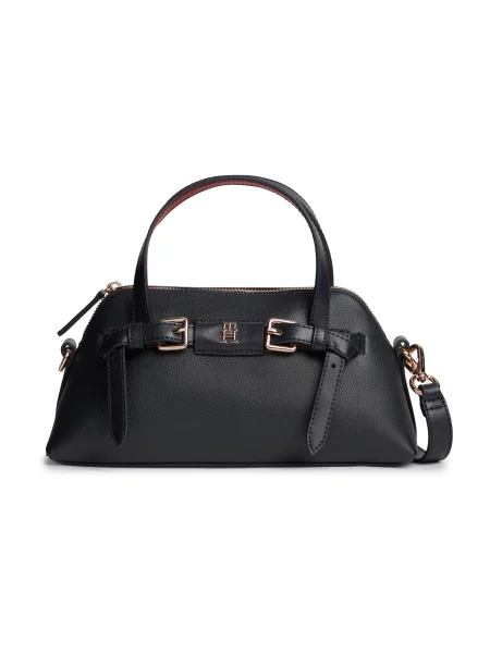 Kabelka Tommy Hilfiger Th Buckle Mini Tote Tmavomodrá modrá