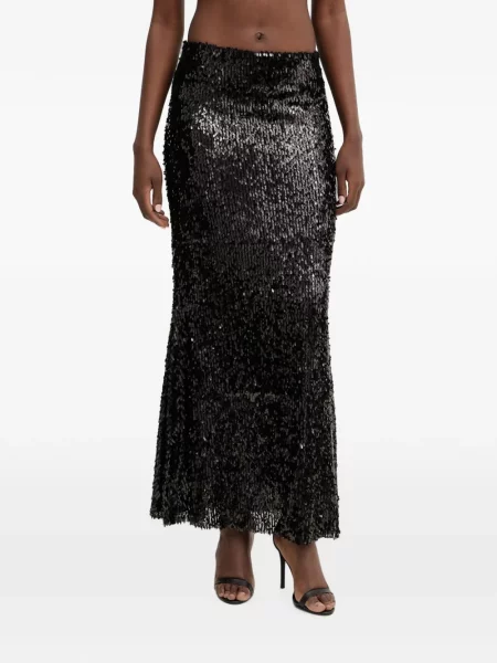 Fusta maxi Haveone cu paiete negru