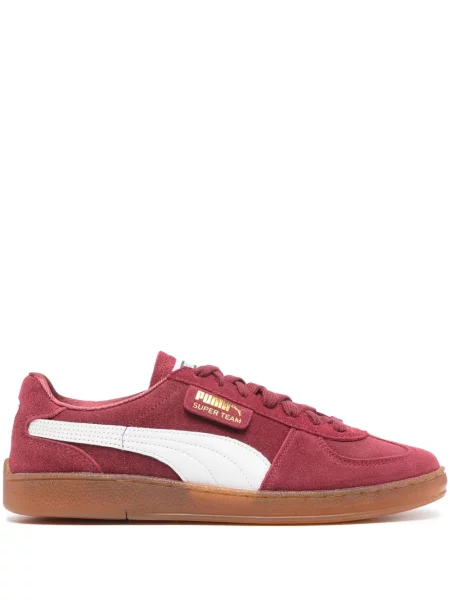 Sneakerși Puma Suede din piele de căprioară roșu