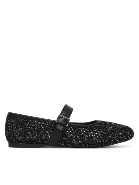 Tommy Jeans Baleriny Tjw Knitted Ballerina czarny