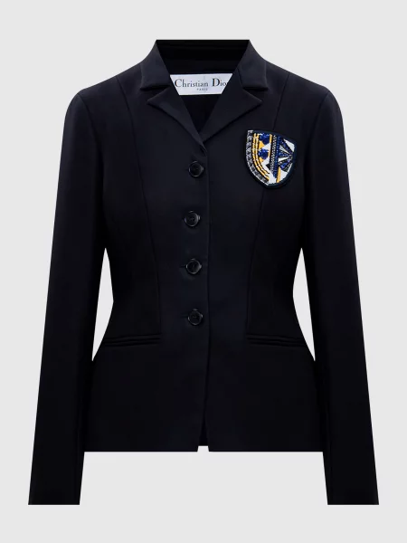 Жакет з аплікацією Christian Dior синій