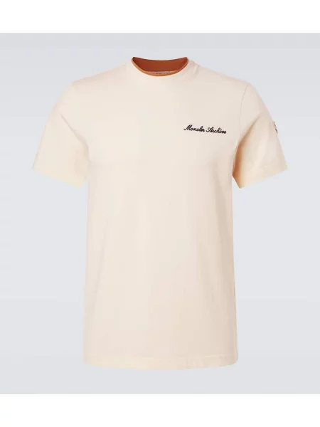 Tricou Moncler din jerseu alb