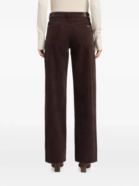 Pantaloni 7 For All Mankind de catifea cord maro