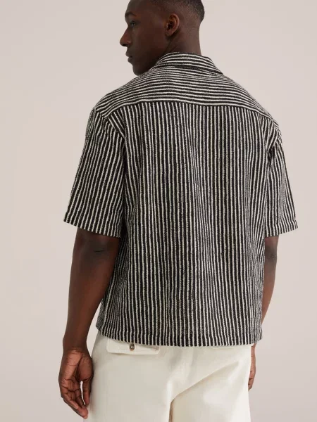 WE Fashion Cămașă negru alb