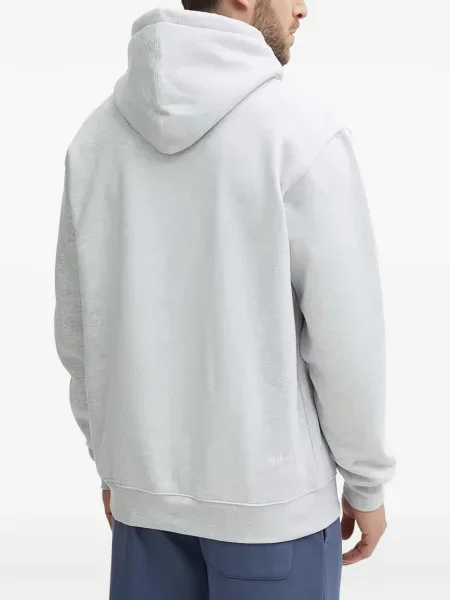 Hanorac cu glugă Adidas cu glugă gri
