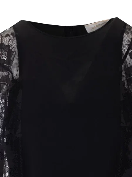 Rochie midi Zimmermann din dantelă negru