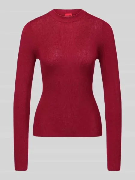 Sweter w kroju slim fit z mieszanki wełny z dodatkiem lyocellu i kaszmiru model Sallya' Hugo