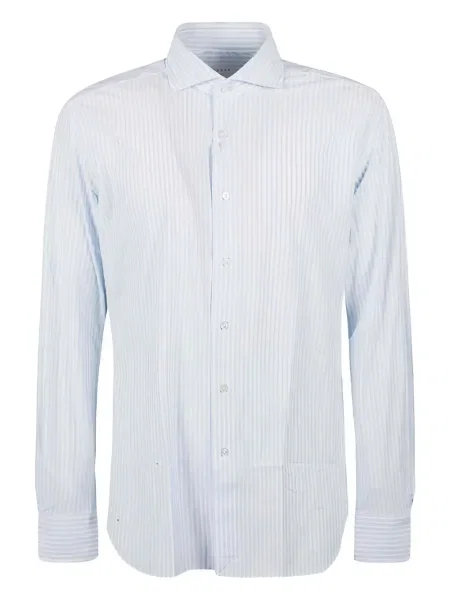 Pruhovaná dlouhá košile Xacus bílá