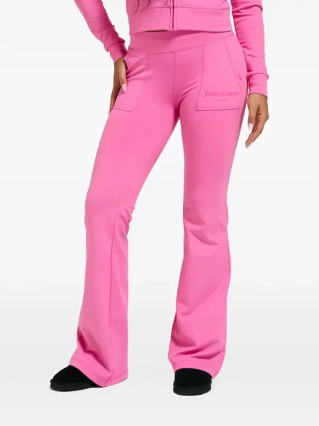 Разкроени панталон Juicy Couture с принт розово