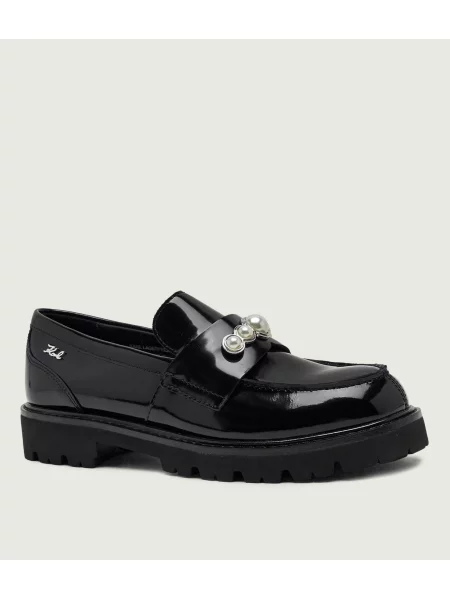 Karl Lagerfeld De piele pantofi loafer Lowell negru