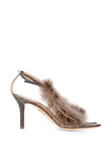 Sandale Charlotte Olympia cu blană gri